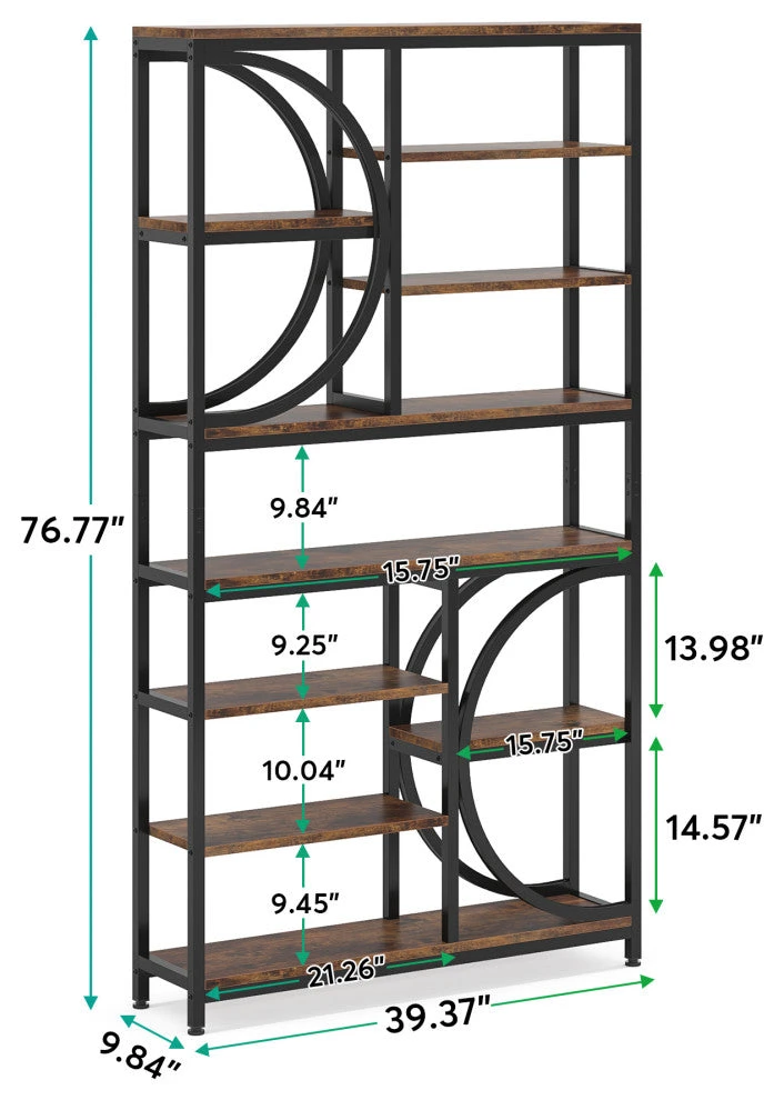 Industrial 8-Tier Etagere Bookcases 7 Industrial 8-Tier Etagere Bookcases - Image 7