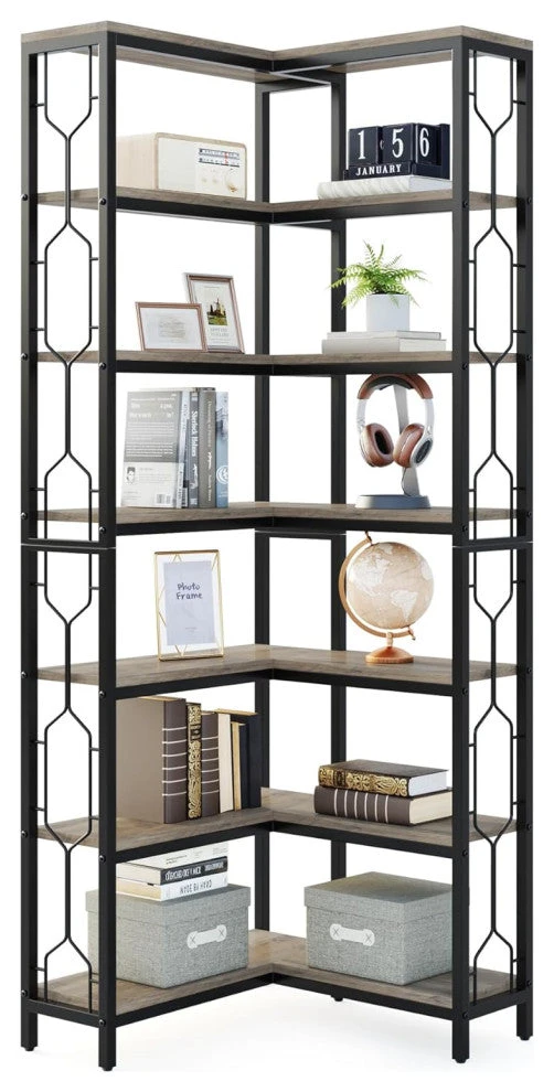 Tribesigns Corner Shelf, Bookshelf, Etagere Bookcase, Display Shelf 1 Tribesigns Corner Shelf, Bookshelf, Etagere Bookcase, Display Shelf