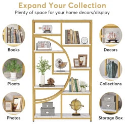 Tribesigns 5-Tier Freestanding Tall Bookshelf With 9 Open Storage Shelves,White 10 Tribesigns 5-Tier Freestanding Tall Bookshelf With 9 Open Storage Shelves,White -Tribesigns Sales Store 11ea26f7 0df2 4a04 90a2 3dcf814b26e9