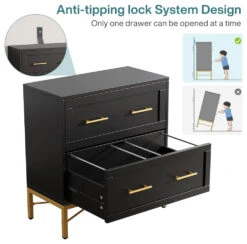 Tribesigns Office File Cabinet Modern Filing Cabinet, Black -Tribesigns Sales Store 1b3f2cfd a405 4c60 9927 2a80e6f9d044