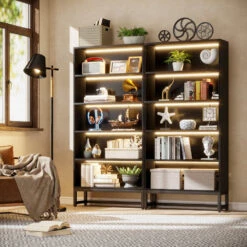 Bookcase And Bookshelf, 5-Tier Display Shelf, Black 13 Bookcase And Bookshelf, 5-Tier Display Shelf, Black -Tribesigns Sales Store 1c3d8f0c 6f91 4d48 91ba 6df1c78a1a06