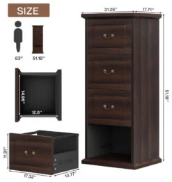 Tribesigns 4-Drawer File Cabinet, Wood Filing Cabinet, Office Cabinet -Tribesigns Sales Store 1c843b80 af95 4c92 8bf2 0e212a817861