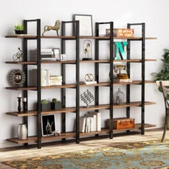 Tribesigns 5-Tier Wood Farmhouse Bookcase, Brown -Tribesigns Sales Store 37495ceb e257 4537 b698 8b1b431043dc