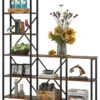 Tribesigns Bookshelves, Ladder Corner Etagere Bookcase, Storage Organizer