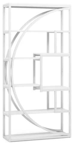 Tribesigns 70.8" 5-Tier Tall Bookshelf With 8 Open Storage Shelves, White