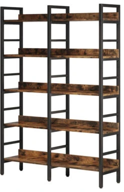 Tribesigns 5-Tier Industrial Bookshelf, Etagere Bookcase, Book Shelf,Bookshelves