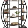 Tribesigns Oval 5 Tiers Etagere Bookcase