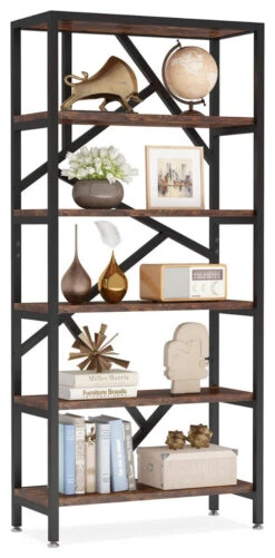 Tribesigns 71 Inch Bookshelf, Bookcase, Open BookShelves Storage Display Shelf