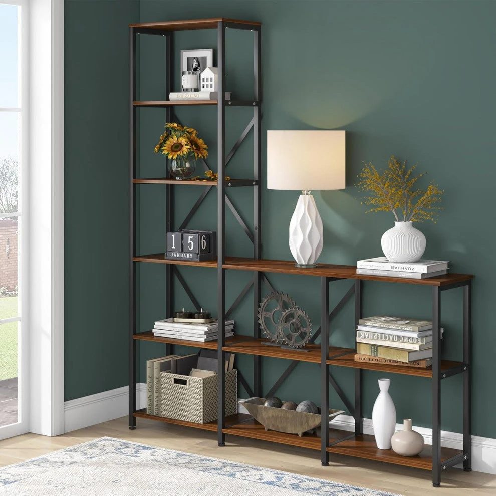 Tribesigns Bookshelves, Ladder Corner Etagere Bookcase, Storage Organizer 3 Tribesigns Bookshelves, Ladder Corner Etagere Bookcase, Storage Organizer - Image 3