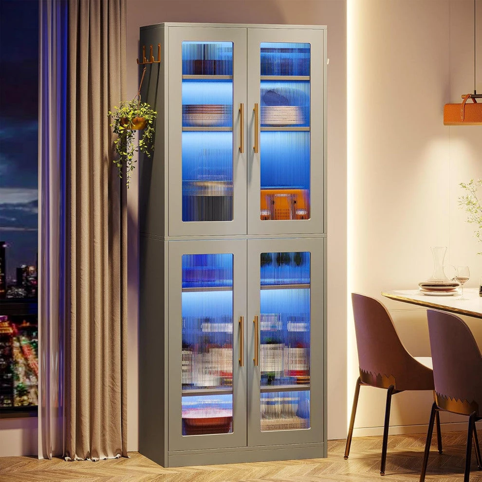 Tribesigns Bookcase, 67-inch Tall Gray Bookshelf, Freestanding Storage Cabinet, Grey 5 Tribesigns Bookcase, 67-inch Tall Gray Bookshelf, Freestanding Storage Cabinet, Grey - Image 5