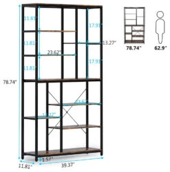 Tribesigns 9-Tier Tall Bookcase With Open Shelves, 79" Industrial Bookshelf 15 Tribesigns 9-Tier Tall Bookcase With Open Shelves, 79" Industrial Bookshelf -Tribesigns Sales Store 563a8c77 b05e 4d41 9ea5 e68c54be7eb8