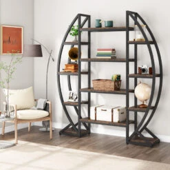 Tribesigns Oval 5 Tiers Etagere Bookcase 10 Tribesigns Oval 5 Tiers Etagere Bookcase -Tribesigns Sales Store 5cb97fa1 335a 4976 a793 ff041acc8948