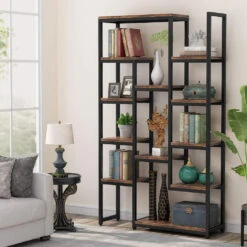 Tribesigns Industrial 6-Tier Bookshelf, 70.9" Tall Bookcase, Brown -Tribesigns Sales Store 63358587 2e88 433d b1db b7bf02c35511