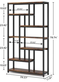 Tribesigns 79" 7-Tier 10-Shelf Open Storage Shelves For Home Office, Brown -Tribesigns Sales Store 64cc277b 5af5 40f2 9191 cdbea02f7c68