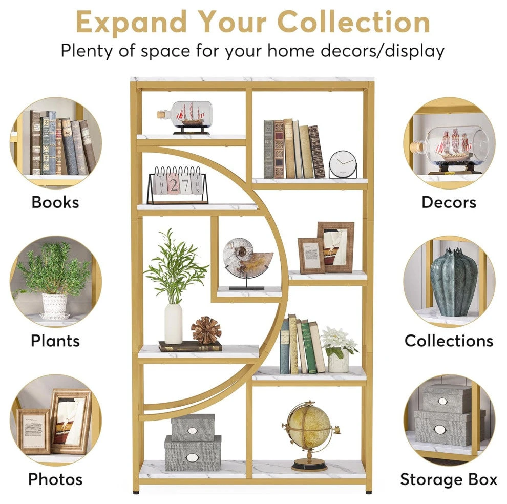 Tribesigns Bookshelf Etagere Bookcase, Display Shelf Storage Organizer 9 Tribesigns Bookshelf Etagere Bookcase, Display Shelf Storage Organizer - Image 9