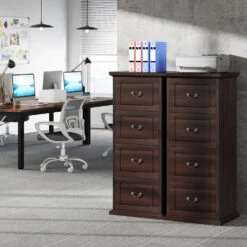 Tribesigns 4-Drawer File Cabinet, Wood Filing Cabinet, Office Cabinet