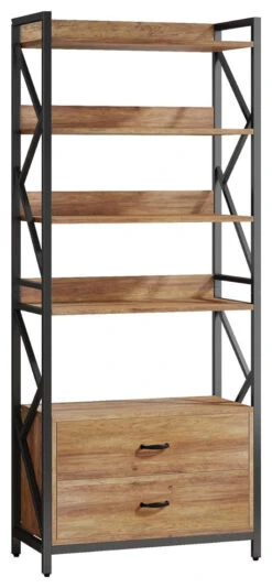 Tribesigns Bookshelf, Bookcase, 5 Shelf Open Shelf, Wood Book Shelf
