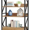 70.8" Industrial Bookcase With 2 Drawers, 5 Shelf Open Shelf For Storage
