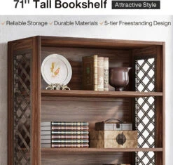 Tribesigns 6-Tier Bookcase, 70.8" Vintage Tall Bookcase, 5-Shelf Display Rack -Tribesigns Sales Store 7770ffdd 1e48 48a8 8eed 37f9d17bcaab