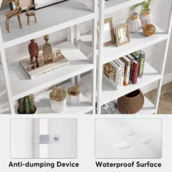 Tribesigns 70.9" 4-tier Modern Wood Open Bookshelf, White, 2pcs -Tribesigns Sales Store 792a5127 24dd 4bbc b4b2 ab54eed8767f