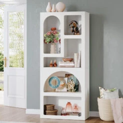 Tribesigns 70.9" Tall Bookshelf, White Arched Bookcase With Storage Shelves 13 Tribesigns 70.9" Tall Bookshelf, White Arched Bookcase With Storage Shelves -Tribesigns Sales Store 8997caf9 34cb 430f 9922 d7eccb091c90