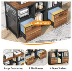 Tribesigns 2 Drawer Wood File Cabinets, Brown -Tribesigns Sales Store 8ea2d620 649f 48cd a1b0 9b0f0a413342