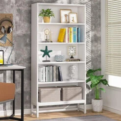 Tribesigns Bluebell 5 Tier Bookcase, 70.8" Bookshelf For Living Room Bedroom, White -Tribesigns Sales Store 90e4490c 1450 47a4 bb95 1c01ce7e927a