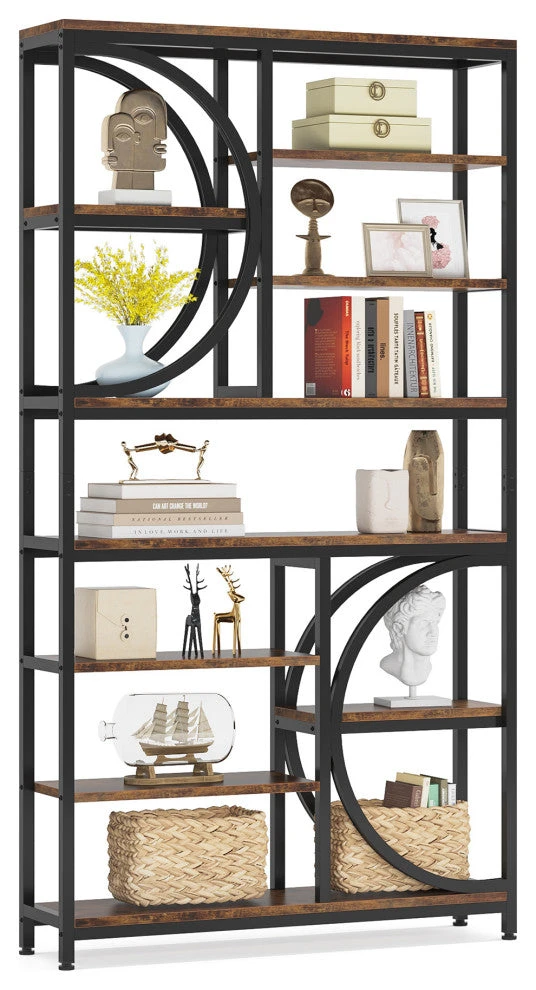 Industrial 8-Tier Etagere Bookcases 1 Industrial 8-Tier Etagere Bookcases