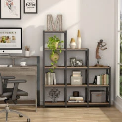 9 Cubes Stepped Etagere Bookcase -Tribesigns Sales Store 98928c89 5687 4a6c 83e2 8b57384ff27e