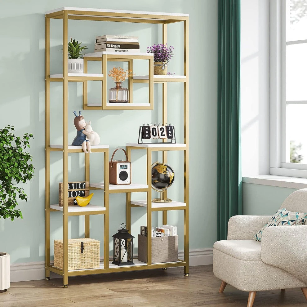 71" Geometric Bookcases 2 71" Geometric Bookcases - Image 2