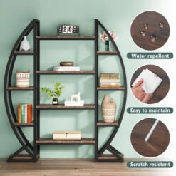 Tribesigns Oval 5 Tiers Etagere Bookcase 13 Tribesigns Oval 5 Tiers Etagere Bookcase -Tribesigns Sales Store 9b7b6ded 92bf 4a06 bd64 0578be7caa50