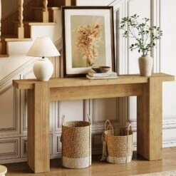 Tribesigns Solid Wood Console Table, 67"Entryway Table With Spacious Tabletop, Long Narrow Sofa Table For Hallway, Living Room, Entrance, Brown -Tribesigns Sales Store GUEST 002147bf 9694 4cfa bfc3 c40109cfd34a