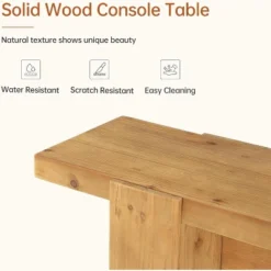 Tribesigns Solid Wood Console Table, 67"Entryway Table With Spacious Tabletop, Long Narrow Sofa Table For Hallway, Living Room, Entrance, Brown -Tribesigns Sales Store GUEST 01287caf 5773 491c a90f e76235f147f3