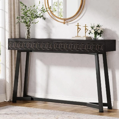 Tribesigns 55-Inch Modern Console Table, 2-Drawer Entryway Table, Sofa Table Behind Couch For Entrance, Foyer, Hallway, Living Room 6 Tribesigns 55-Inch Modern Console Table, 2-Drawer Entryway Table, Sofa Table Behind Couch For Entrance, Foyer, Hallway, Living Room - Image 6