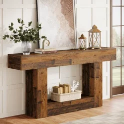 Tribesigns Farmhouse 2-Tier 63" Console Table With U-Shaped Base For Living Room 23 Tribesigns Farmhouse 2-Tier 63" Console Table With U-Shaped Base For Living Room -Tribesigns Sales Store GUEST 027bc870 0cb2 42df 92af 5db0d76f484b