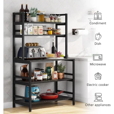 Tribesigns 5-Tier Ketchen Baker's Rack, Freestanding Utility Cart Storage Shelf Organizer 4 Tribesigns 5-Tier Ketchen Baker's Rack, Freestanding Utility Cart Storage Shelf Organizer - Image 4