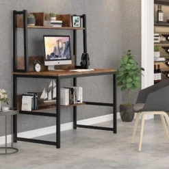 Tribesigns 42-inch Computer Desk With Hutch, Small Wooden Home Office Desk, Industrial Simple Office Desk With Storage Space -Tribesigns Sales Store GUEST 04d9b5d7 b11e 4c7b 8fb9 e67cfa424444