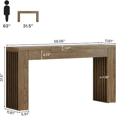 Tribesigns 59-Inch Console Table For Living Room 2 Tribesigns 59-Inch Console Table For Living Room - Image 2