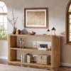 Tribesigns 63-Inch Console Table, Farmhouse Entryway Table With 3-Tier Open Shelf, Wooden Behind Couch Tables For Living Room, Hallway