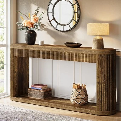Tribesigns 63" Console Table For Entryway, Narrow Wood Sofa Table Behind Couch For Entrance, Hallway, Foyer 9 Tribesigns 63" Console Table For Entryway, Narrow Wood Sofa Table Behind Couch For Entrance, Hallway, Foyer - Image 9