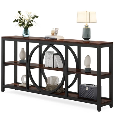 Tribesigns 70.9 Inches 3-Tier Extra Long Console Table 5 Tribesigns 70.9 Inches 3-Tier Extra Long Console Table - Image 5
