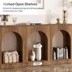 Tribesigns 70.9" Wood Console Table With 3 Arched Shelves For Foyer, Hallway -Tribesigns Sales Store GUEST 0af8581a 72ee 48a9 862f 71ab49724372