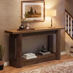 Tribesigns 63"Farmhouse Console Table, Narrow Long Sofa Table Behind The Couch, 2-Tier Storage Entryway Furniture For Living Room -Tribesigns Sales Store GUEST 0e6c3a67 966a 435a a7b2 6634fc3e2dc8