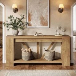 70.9-Inch Extra Long Console Table, 2-Tier Farmhouse Sofa Table Behind Couch, Large Entry Console With Storage For Hallway, Foyer -Tribesigns Sales Store GUEST 0e897970 21d8 4348 9374 e716385267d5