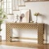 Tribesigns 70.9 Inch Entryway Table Sofa Table, Narrow Long Console Table For Living Room,Wood Diamond Lattice Design