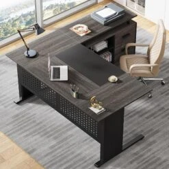 Tribesigns L-Shaped Office Desk, 62.99" Executive Desk With File Cabinet -Tribesigns Sales Store GUEST 160855b0 8e56 425d 81da 4a777bc10db0