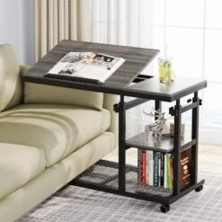 Tribesigns Height Adjustable End Table, C-Type Side Table With Wheels -Tribesigns Sales Store GUEST 16b10043 b7f5 4339 8c21 6a2f8b9a0e5c