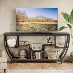 Tribesigns 70.86 Inch Long Sofa Table With Shelves, Rustic Console Table With Storage, Industrial Entryway Table TV Stand -Tribesigns Sales Store GUEST 1aa7e120 2df8 4b04 b78d 682994bcb34c
