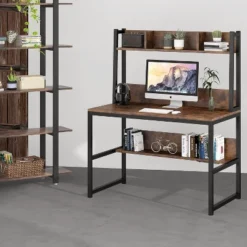 Tribesigns 42-inch Computer Desk With Hutch, Small Wooden Home Office Desk, Industrial Simple Office Desk With Storage Space -Tribesigns Sales Store GUEST 1f9e874b 4409 4f63 bdab 5f4153967638