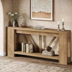 70.9-Inch Extra Long Console Table, 2-Tier Farmhouse Sofa Table Behind Couch, Large Entry Console With Storage For Hallway, Foyer -Tribesigns Sales Store GUEST 221fe10d c9dc 40b1 8a72 501406a18409